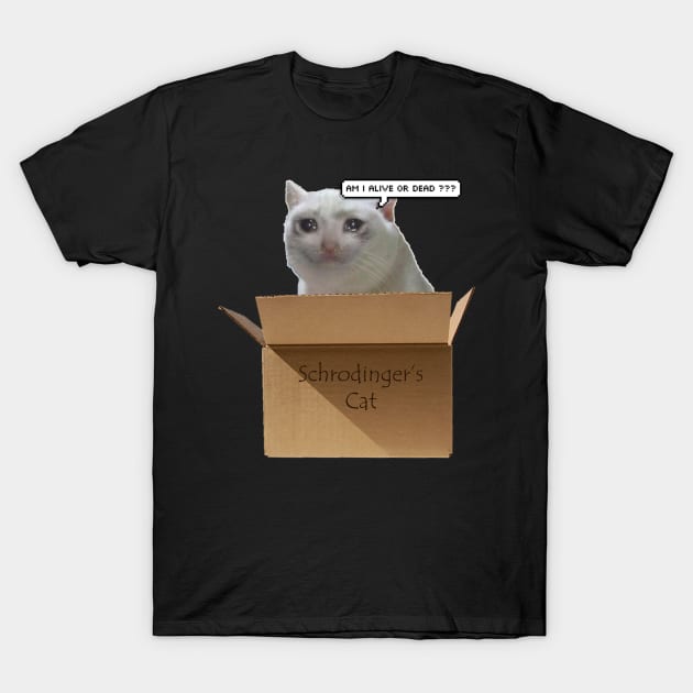 Schrodingers Cat meme T-Shirt by Faeblehoarder